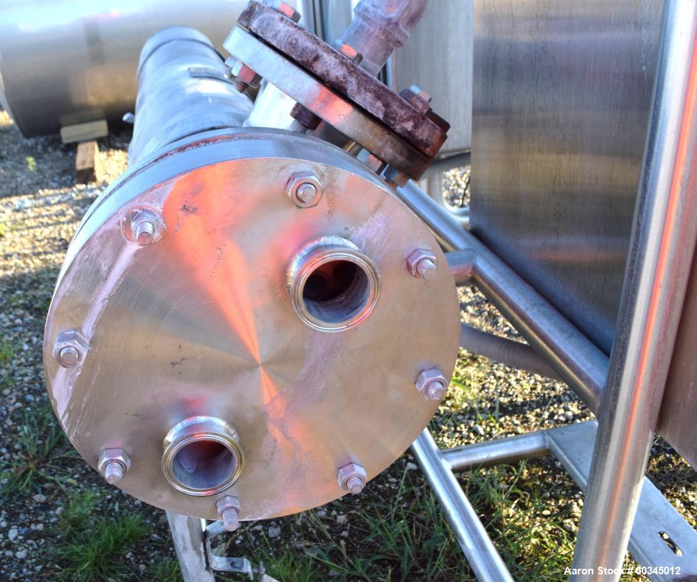 Used Enerquip "U" Tube Heat Exchanger, Approximately 43 Square Feet, Horizontal