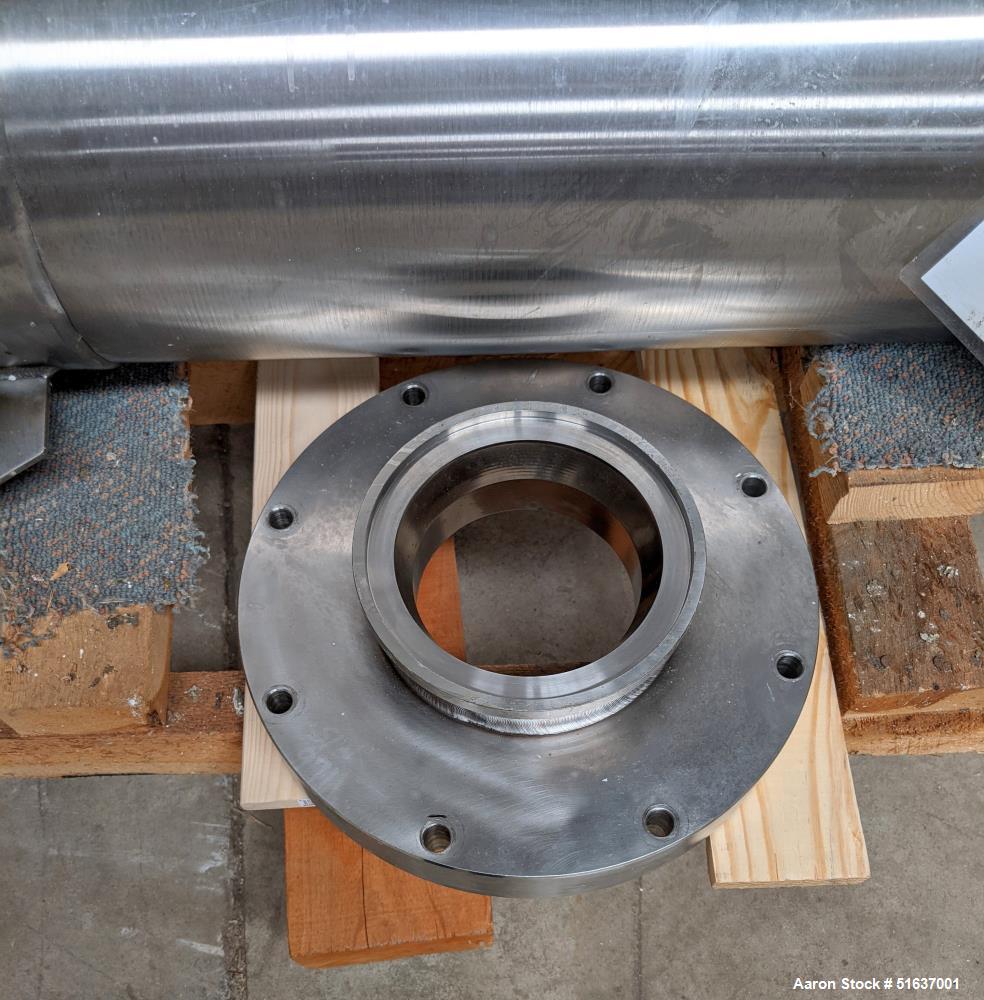 Unused- Enerquip Shell & Tube Heat Exchanger, Stainless Steel, Vertical. Approximate 132 square feet. 304L Stainless steel shell rated 150 psi at -20 to 375 degrees F. (126) 316L Stainless steel stra...