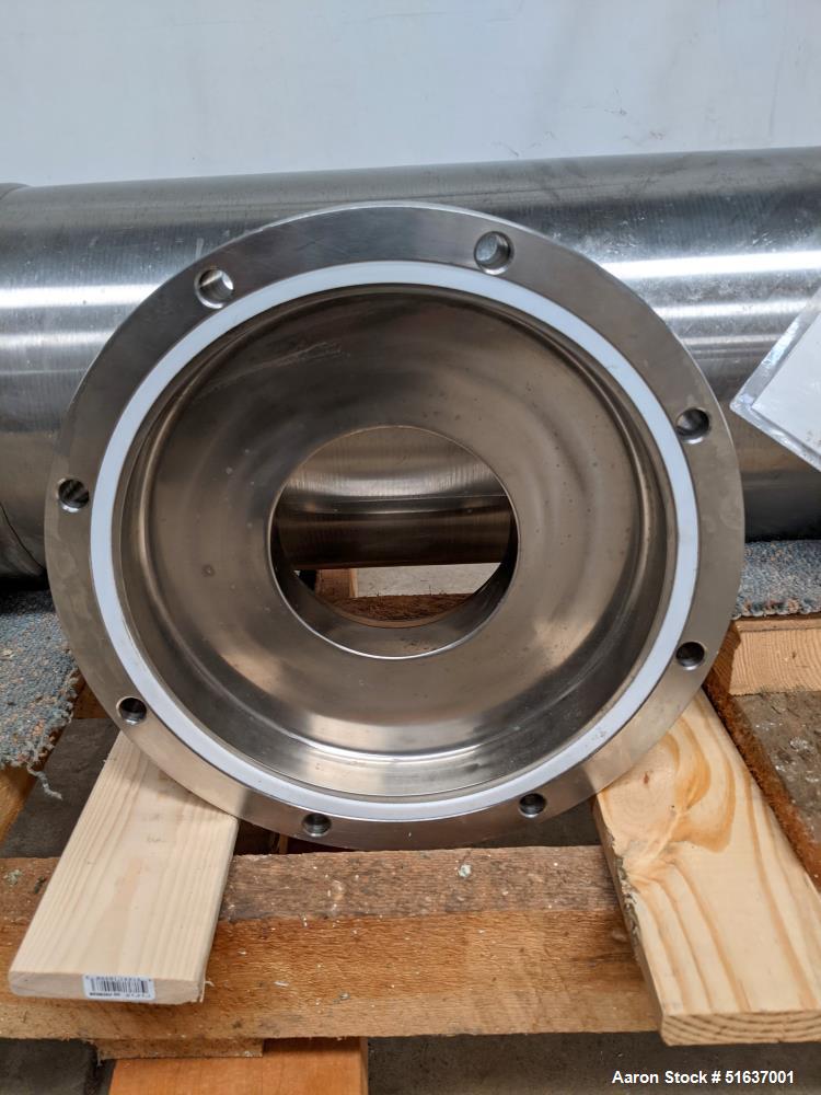 Unused- Enerquip Shell & Tube Heat Exchanger, Stainless Steel, Vertical. Approximate 132 square feet. 304L Stainless steel shell rated 150 psi at -20 to 375 degrees F. (126) 316L Stainless steel stra...