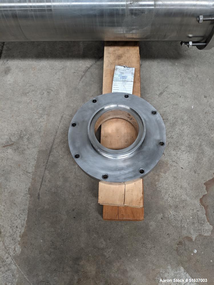 Used Enerquip Shell & Tube Heat Exchanger, 304L Stainless Steel, Vertical. Approximate 136 square feet. 304L Stainless steel shell rated 150 psi at -20 to 375 degrees F. (130) 304L Stainless steel st...