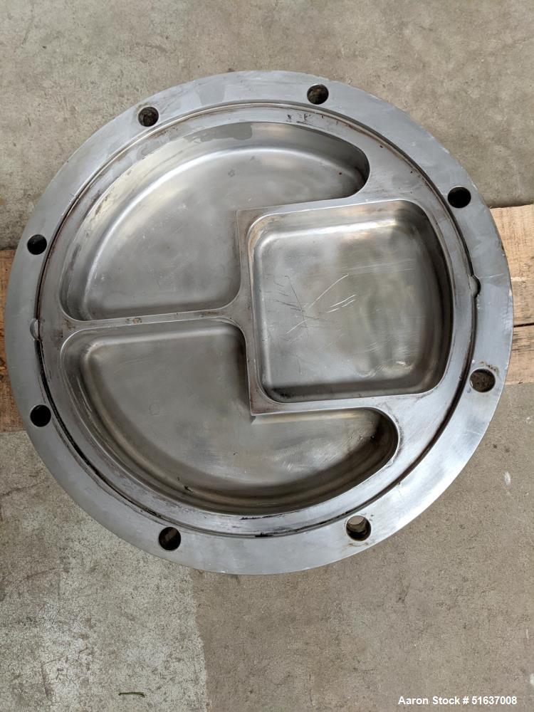 Used Enerquip Shell & Tube Heat Exchanger, Stainless Steel, Vertical. Approximate 109 square feet. 304L Stainless steel shell rated 150 psi at -20 to 375 degrees F. (104) 316L Stainless steel straigh...
