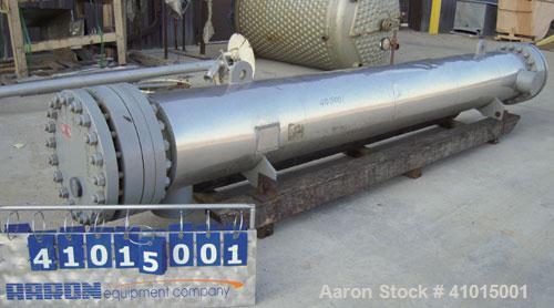 Used FES Horizontal Heat Exchanger. Approximately 250 square feet. Carbon steel shell rated 400 psi @ 500 deg F. (95) 316 stainless steel tubes 5/8'' diameter x 14'6'' long, rated 150 psi at 500 deg ...