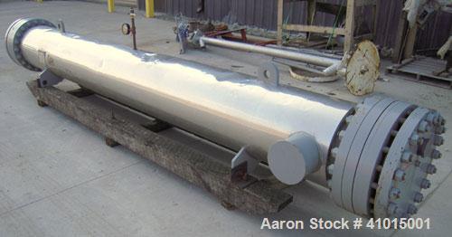 Used FES Horizontal Heat Exchanger. Approximately 250 square feet. Carbon steel shell rated 400 psi @ 500 deg F. (95) 316 stainless steel tubes 5/8'' diameter x 14'6'' long, rated 150 psi at 500 deg ...