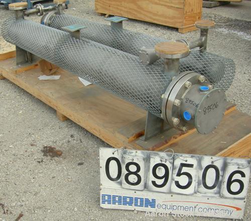 Used Gaumer Electrically Heated Circulation Heater, 225 kW, 304 Stainless Steel, Horizontal. Stainless shell rated 150 psi at 350 deg F. (12) Elements approximately 78" long. Flanged inlets/outlets, ...