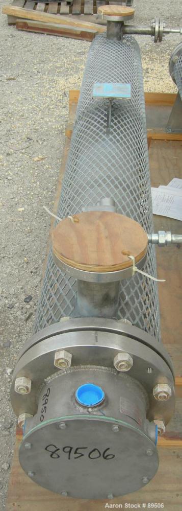 Used Gaumer Electrically Heated Circulation Heater, 225 kW, 304 Stainless Steel, Horizontal. Stainless shell rated 150 psi at 350 deg F. (12) Elements approximately 78" long. Flanged inlets/outlets, ...