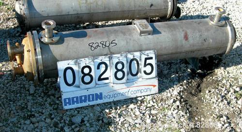 USED: Halberg Six Pass Shell and Tube Heat Exchanger, 157 square feet, horizontal. 2205 stainless steel shell rated 6 bar (87 psi). (200) 1/2" diameter x 6' long 304 stainless steel tubes rated 10 ba...