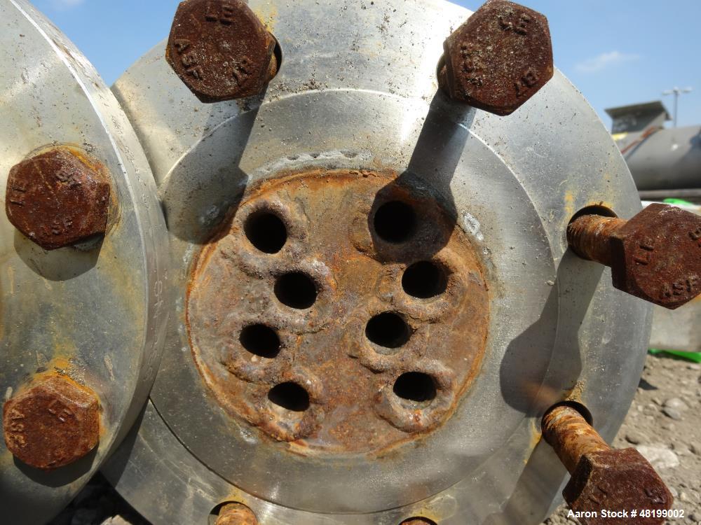Used Hoffman Process Shell & Tube Heat Exchanger, 4.7 Square Feet, Horizontal.