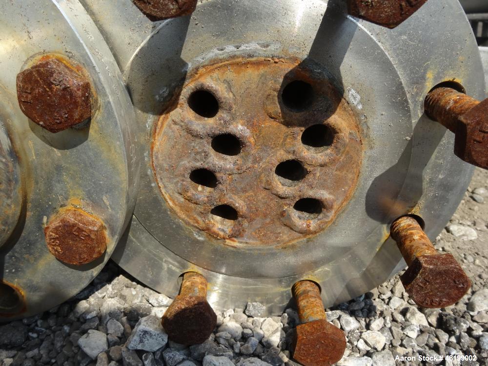 Used Hoffman Process Shell & Tube Heat Exchanger, 4.7 Square Feet, Horizontal.