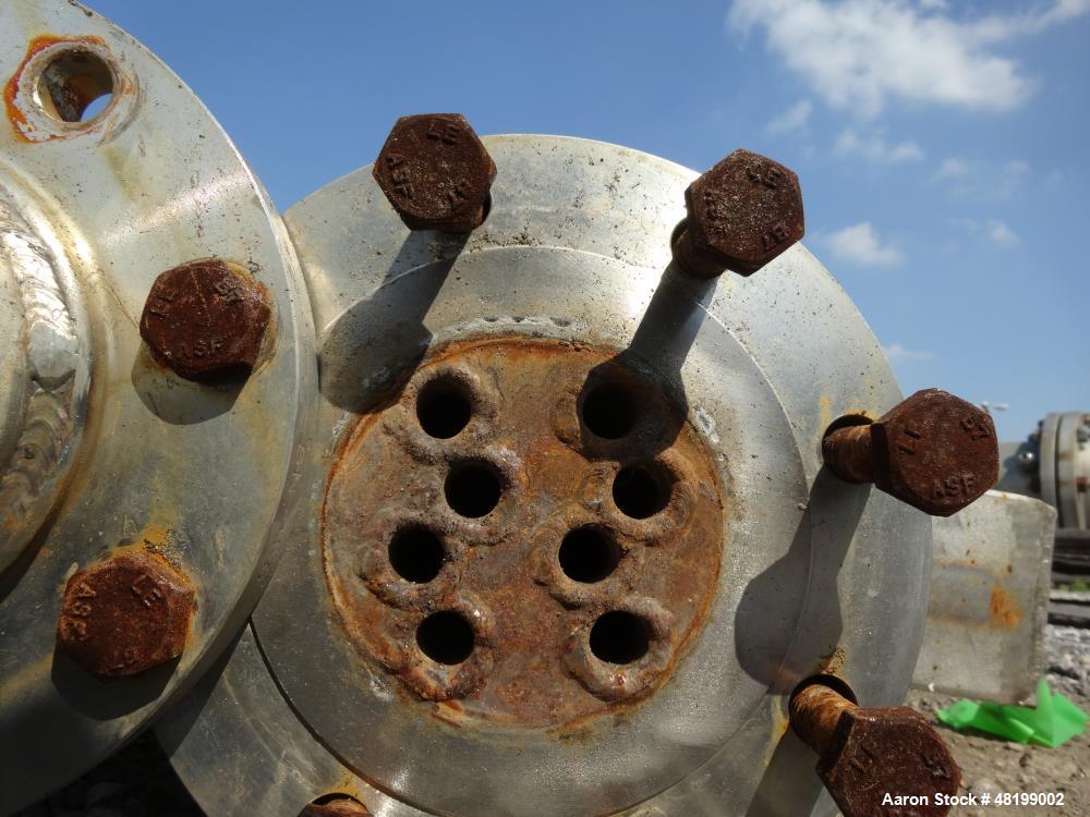 Used Hoffman Process Shell & Tube Heat Exchanger, 4.7 Square Feet, Horizontal.