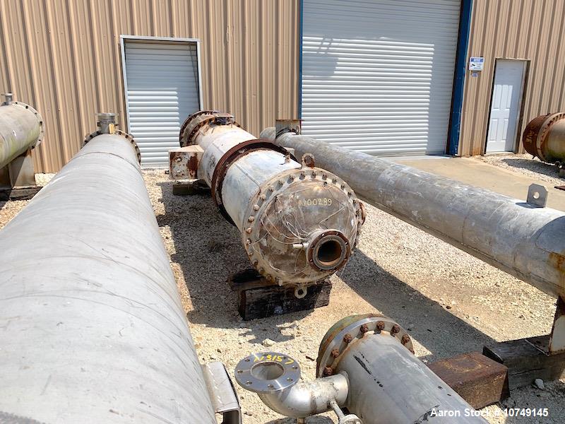 Used – Hughes Anderson 971 sq. ft. Vertical Shell & Tube Heat Exchanger – Carbon Steel Shell, 304 SS Tubes