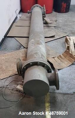 Used ITT Shell & Tube Heat Exchanger, Approximate 260 Square Feet, Horizontal. 316 Stainless steel shell rated 75 psi at -20 to 300 degrees F, (121) 3/4" diameter x 11' long 316 stainless steel tubes...