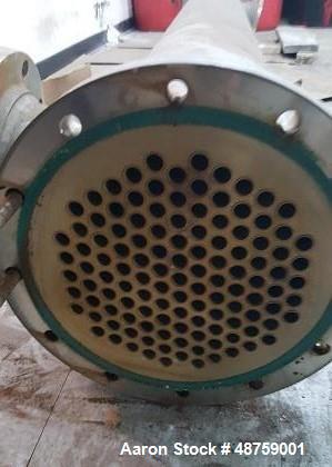 Used ITT Shell & Tube Heat Exchanger, Approximate 260 Square Feet, Horizontal. 316 Stainless steel shell rated 75 psi at -20 to 300 degrees F, (121) 3/4" diameter x 11' long 316 stainless steel tubes...