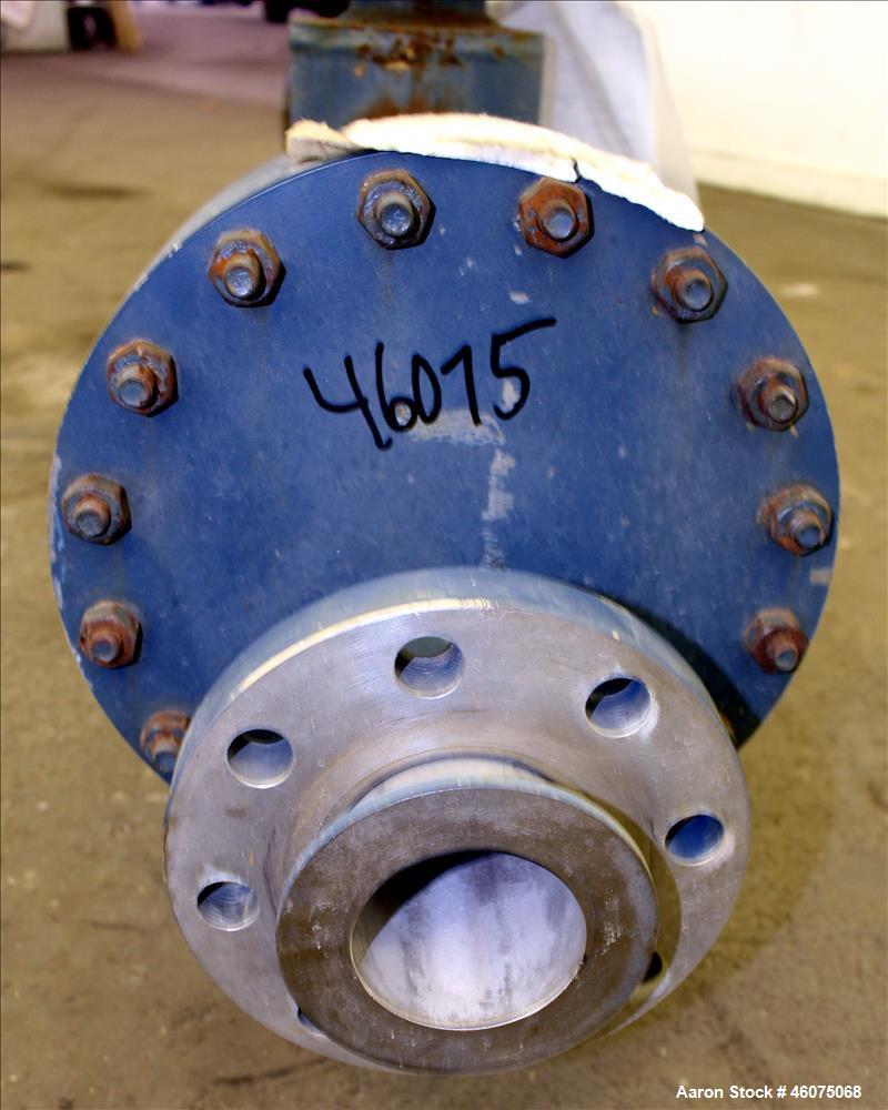 Used ITT Industries Shell & Tube Heat Exchanger, Approximate 124 Square Feet, Horizontal. Carbon steel shell rated 100 psi at -20 to 375 degrees F. (200) 3/8" Diameter x approximate 78" long 316 Stai...