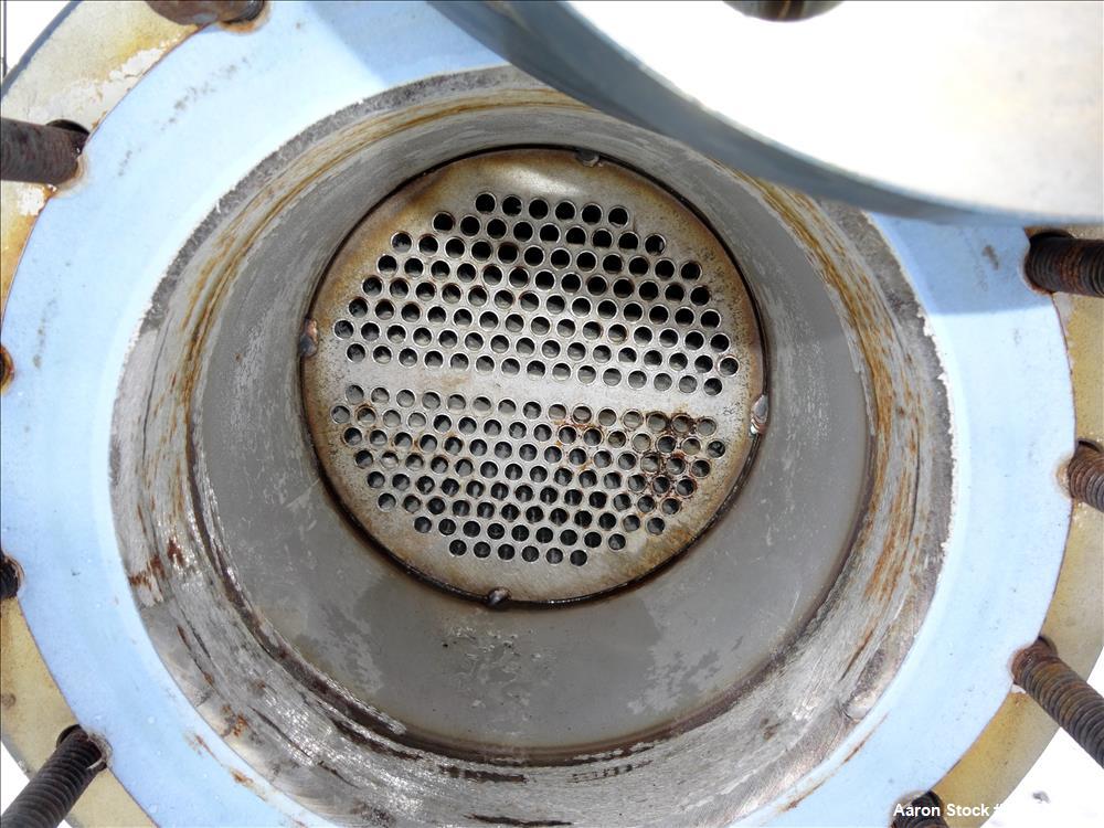 Used ITT Industries Shell & Tube Heat Exchanger, Approximate 124 Square Feet, Horizontal. Carbon steel shell rated 100 psi at -20 to 375 degrees F. (200) 3/8" Diameter x approximate 78" long 316 Stai...