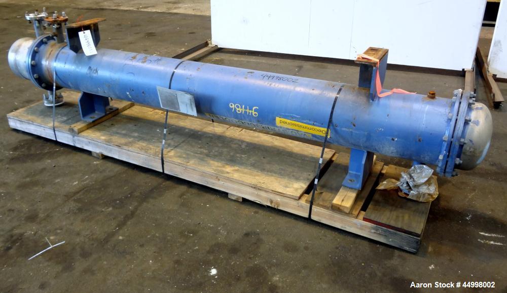 Used Industrial Process Equipment 4 Pass Shell & Tube Heat Exchanger, 258 Square Feet, Model 4ST12-108, Horizontal. Carbon steel shell rated 150 psi at 20 to 400 degrees F. (156) 5/8" diameter x 108"...