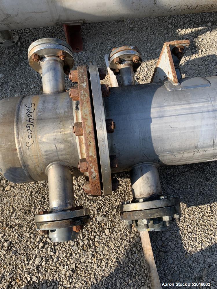 Used- Industrial Process Equipment Corp Shell & Tube Heat Exchanger, Model 4ST14-72, 316 Stainless Steel. Approximate 129.6 ...