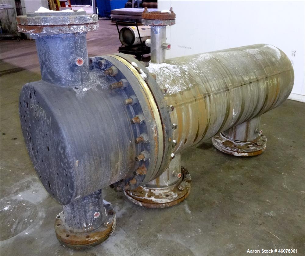 Used J.F.D. Tube & Coil Products U Tube Shell & Tube Heat Exchanger, Approximate 454 Square Feet, Horizontal. SB-434-825 Incoloy 825 shell rated 75 psi at 350 degrees F, (232) 3/4" diameter x 60" lon...