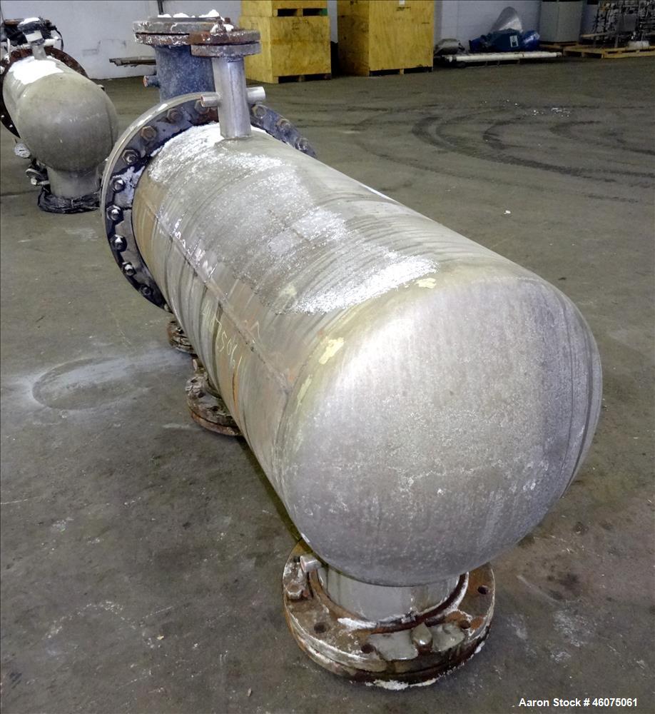 Used J.F.D. Tube & Coil Products U Tube Shell & Tube Heat Exchanger, Approximate 454 Square Feet, Horizontal. SB-434-825 Incoloy 825 shell rated 75 psi at 350 degrees F, (232) 3/4" diameter x 60" lon...