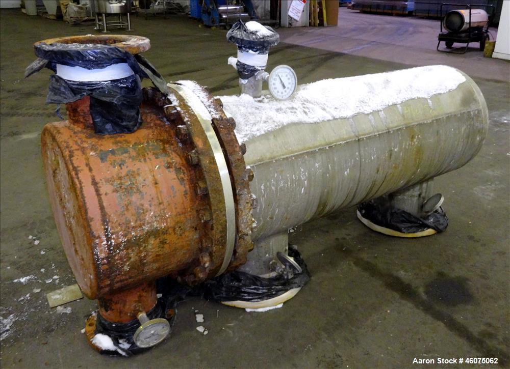 Used J.F.D. Tube & Coil Products U Tube Shell & Tube Heat Exchanger, Approximate 454 Square Feet, Horizontal. SB-434-825 Incoloy 825 shell rated 75 psi at 350 degrees F, (232) 3/4" diameter x 60" lon...