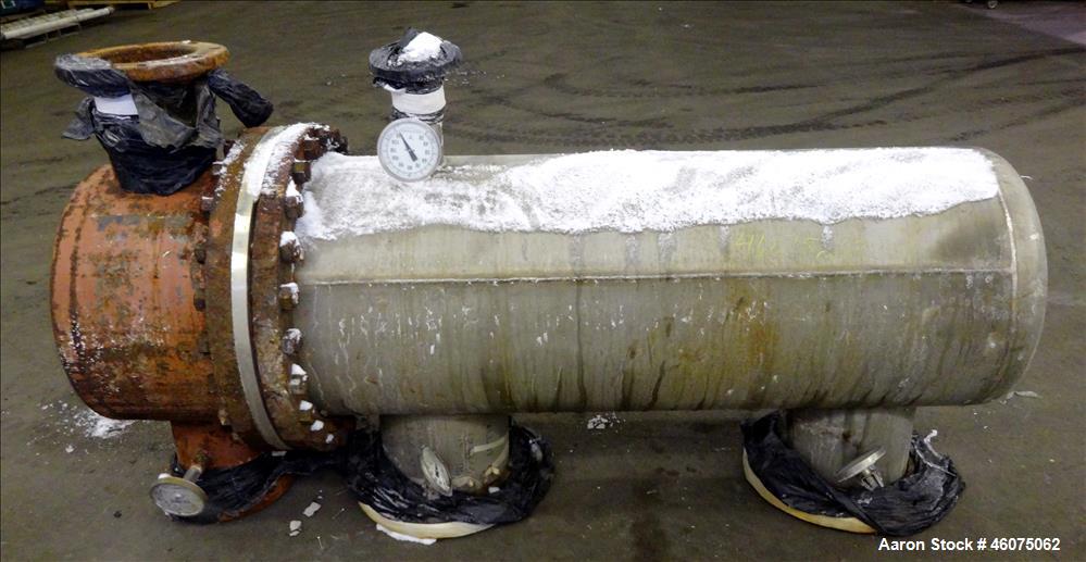 Used J.F.D. Tube & Coil Products U Tube Shell & Tube Heat Exchanger, Approximate 454 Square Feet, Horizontal. SB-434-825 Incoloy 825 shell rated 75 psi at 350 degrees F, (232) 3/4" diameter x 60" lon...