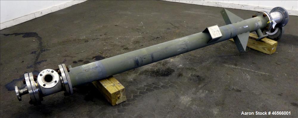 Used Johansing Iron Works Shell & Tube Heat Exchanger, Approximately 37 Square Feet, Vertical. Carbon steel shell rated 150 psi at 170 degrees F. (24) 316L Stainless steel 3/4" diameter x 7'-10-3/8" ...