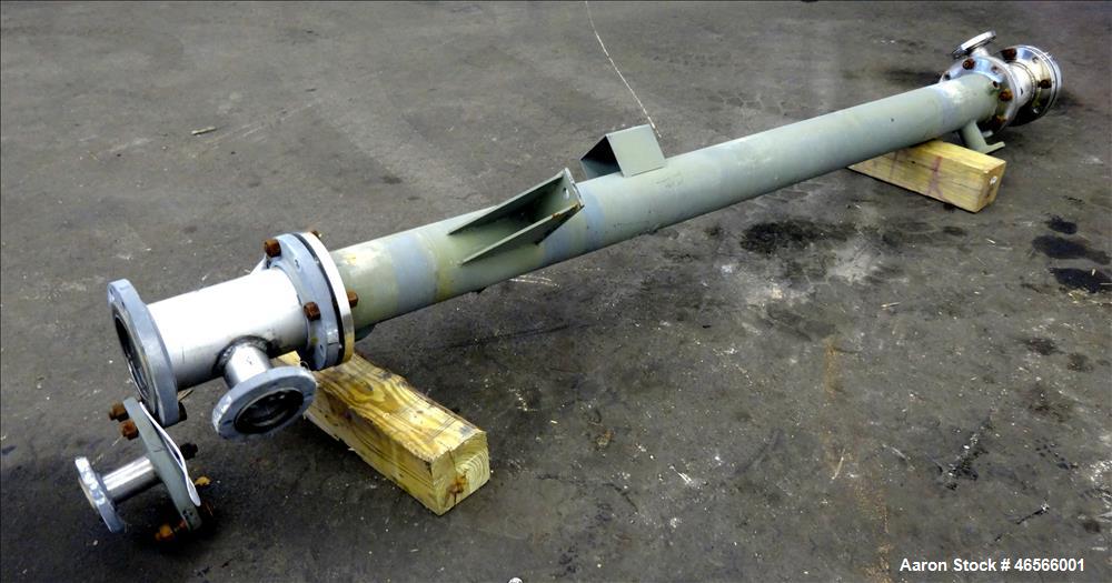 Used Johansing Iron Works Shell & Tube Heat Exchanger, Approximately 37 Square Feet, Vertical. Carbon steel shell rated 150 psi at 170 degrees F. (24) 316L Stainless steel 3/4" diameter x 7'-10-3/8" ...