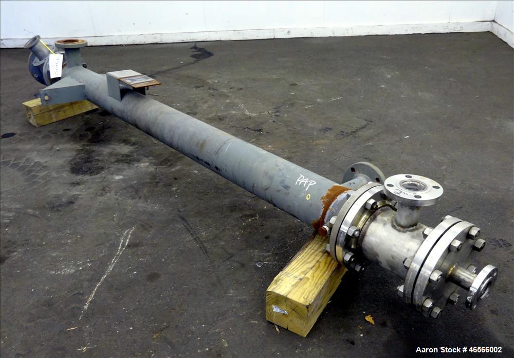 Used Johansing Iron Works Shell & Tube Heat Exchanger, Approximate 37 Square Feet, Vertical. Carbon steel shell rated 150 psi at 170 degrees F. (24) 316L Stainless Steel 3/4" x 7'-10-3/8" long tubes ...