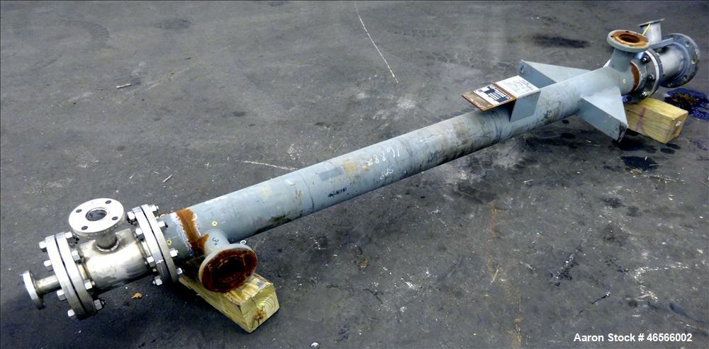 Used Johansing Iron Works Shell & Tube Heat Exchanger, Approximate 37 Square Feet, Vertical. Carbon steel shell rated 150 psi at 170 degrees F. (24) 316L Stainless Steel 3/4" x 7'-10-3/8" long tubes ...