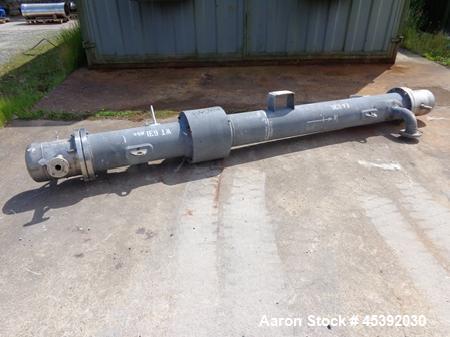 Used Johnson Hunt Shell & Tube Heat Exchanger, Approximate 110 Square Feet (10.3 Square Meter), Vertical. Stainless steel shell with expansion bellow approximate 300mm diameter x 3040mm long rated 6....