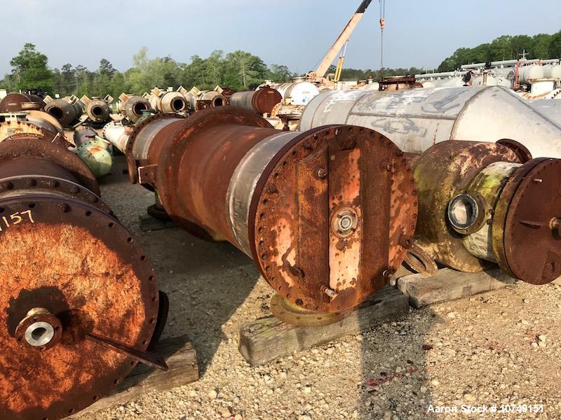 Used – J. Oat & Sons 1130 sq. ft. Vertical Shell & Tube Heat Exchanger – Carbon Steel Shell, 316 SS Tubes