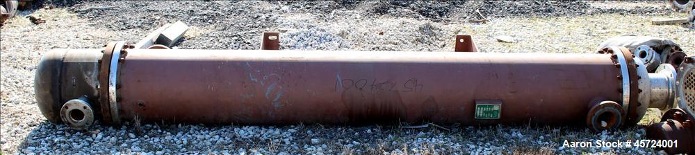 Used KAM Thermal Single Pass Shell & Tube Heat Exchange, 479 Square Feet, Horizontal. Carbon steel shell rated 100psi at -20 to 400 degrees F. (249) 3/4" Diameter x 120" long, 304L stainless steel tu...