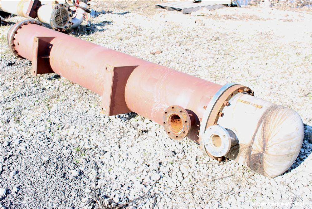 Used KAM Thermal Single Pass Shell & Tube Heat Exchange, 479 Square Feet, Horizontal. Carbon steel shell rated 100psi at -20 to 400 degrees F. (249) 3/4" Diameter x 120" long, 304L stainless steel tu...
