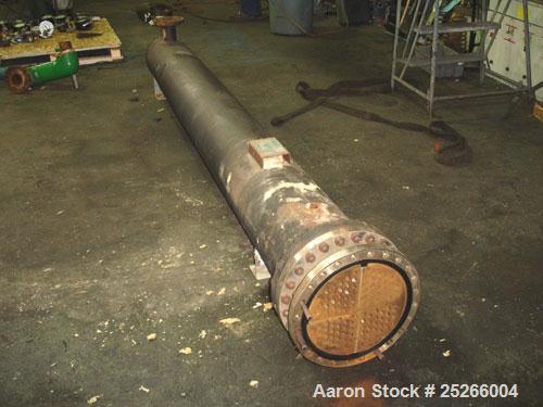 Used Kam Thermal 4 Pass U Tube Heat Exchanger, 194 Square Feet. 304 stainless steel tubes and tube sheets with (104) 3/4" diameter x 9'6" long tubes rated 200 psi at 400 deg F. Carbon steel shell and...