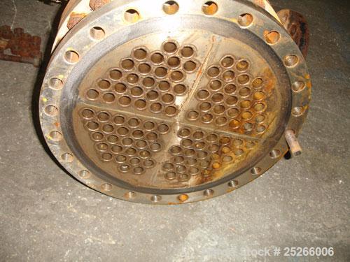 Used Kam Thermal 4 Pass U Tube Heat Exchanger, 194 square feet. 304 stainless steel tubes and tube sheets with (104) 3/4" diameter x 9'6" long tubes rated 200 psi at 400 deg F. Carbon steel shell and...