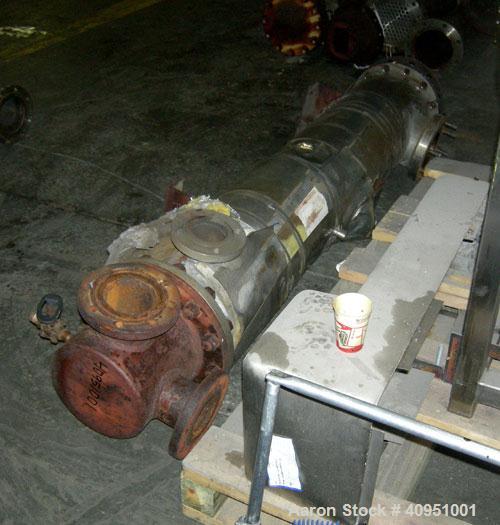 Used KAM Thermal 4 Pass Shell and Tube Heat Exchanger, Approximately 78 Square Feet, Horizontal. 316 stainless steel shell rated 150 psi/fv at 250 deg F. (68) 3/4" diameter x 71 1/2" long 316 stainle...