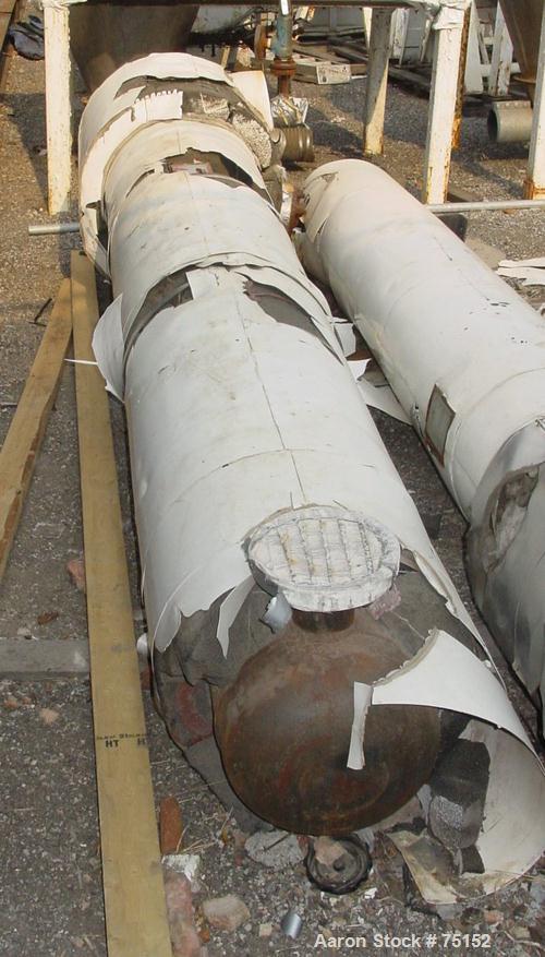 Used KAM Thermal U-Tube Heat Exchanger, 91 Square Feet, Horizontal. (52) 3/4" Diameter x 9' long 304 stainless steel tubes rated 200 psi at 400 deg F. Carbon steel heads/shell rated 200 psi at 400 de...