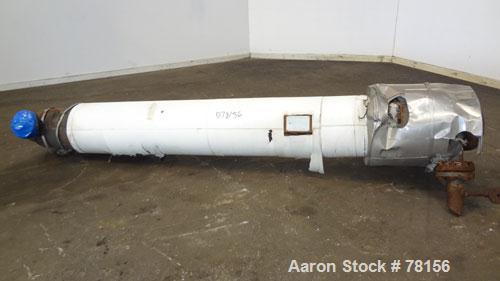 Used KAM Thermal U-Tube Heat Exchanger, 91 Square Feet, Horizontal. (52) 3/4" Diameter x 9' long 304 stainless steel tubes rated 200 psi at 400 degrees F. Carbon steel heads/shell rated 200 psi at 40...