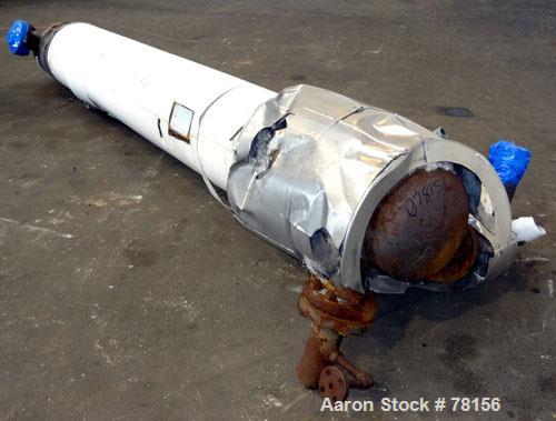Used KAM Thermal U-Tube Heat Exchanger, 91 Square Feet, Horizontal. (52) 3/4" Diameter x 9' long 304 stainless steel tubes rated 200 psi at 400 degrees F. Carbon steel heads/shell rated 200 psi at 40...