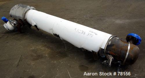 Used KAM Thermal U-Tube Heat Exchanger, 91 Square Feet, Horizontal. (52) 3/4" Diameter x 9' long 304 stainless steel tubes rated 200 psi at 400 degrees F. Carbon steel heads/shell rated 200 psi at 40...