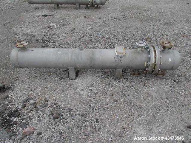 Used Ketema U Tube Heat Exchanger, 170 Square Feet, Model 10-A-60. 316L Stainless steel tubes, tube sheet, bonnet and shell. (72) 0.625" Diameter tubes rated 150 psi at +608/-76 degrees F. Shell rate...