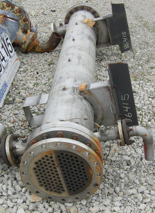 USED: Ketema U-tube shell and tube heat exchanger, 80 square feet, size 12-B-84, horizontal. 316L stainless steel shell rated 150 psi at 450 deg F, (56) 3/4" diameter x 7' long 316L stainless steel t...