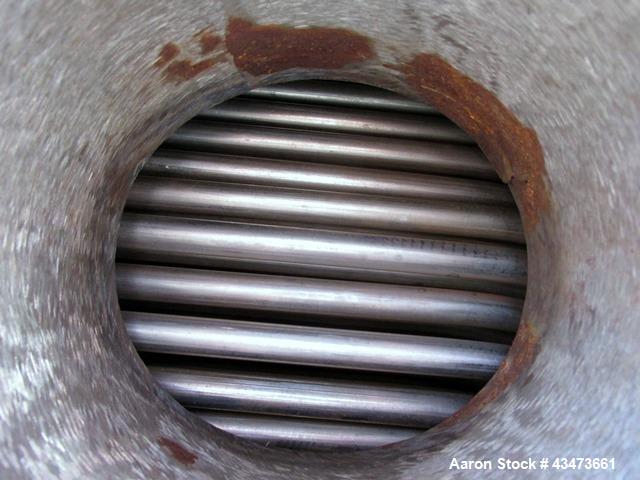 Used Ketema Shell & Tube "U-Tube" Heat Exchanger, 270 Square Feet, Model 15-A-108. (92) 316L Stainless steel .625" diameter tubes rated 150 psi at -76 to 608 degrees F. Shell rated 150 psi at -76 to ...