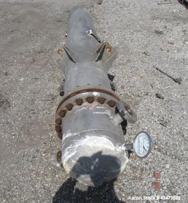 Used Ketema U Tube Heat Exchanger, 239 Square Feet, Model 15-A-96. 316L Stainless steel tubes, tube sheet, bonnet and shell. (72) 0.625" Diameter tubes rated 150 psi at +608/-76 degrees F. Shell rate...