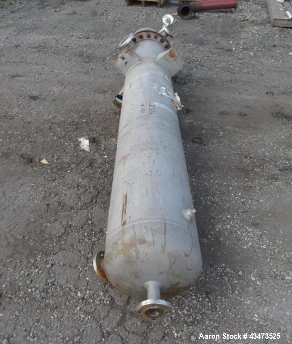 Used Ketema U Tube Heat Exchanger, 239 Square Feet, Model 15-A-96. 316L Stainless steel tubes, tube sheet, bonnet and shell. (72) 0.625" Diameter tubes rated 150 psi at +608/-76 degrees F. Shell rate...