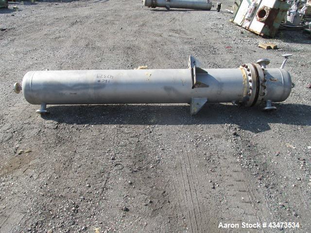 Used Ketema U Tube Heat Exchanger, 239 Square Feet, Model 15-A-96. 316L Stainless steel tubes, tube sheet, bonnet and shell. (72) 0.625" Diameter tubes rated 150 psi at +608/-76 degrees F. Shell rate...