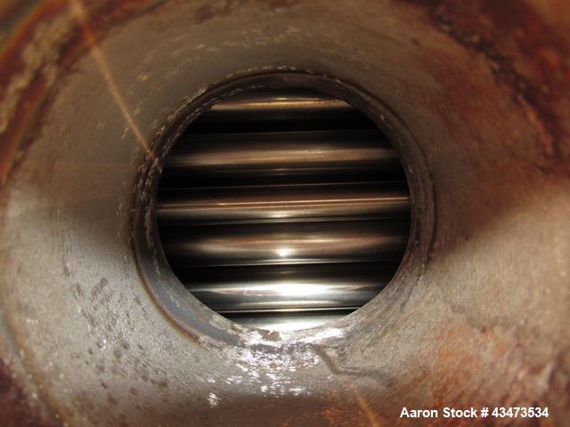 Used Ketema U Tube Heat Exchanger, 239 Square Feet, Model 15-A-96. 316L Stainless steel tubes, tube sheet, bonnet and shell. (72) 0.625" Diameter tubes rated 150 psi at +608/-76 degrees F. Shell rate...