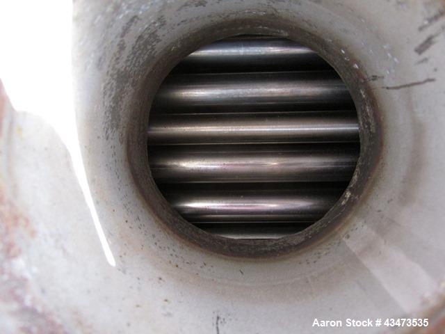Used Ketema U Tube Heat Exchanger, 239 Square Feet, Model 15-A-96. 316L Stainless steel tubes, tube sheet, bonnet and shell. (72) 0.625" Diameter tubes rated 150 psi at +608/-76 degrees F. Shell rate...