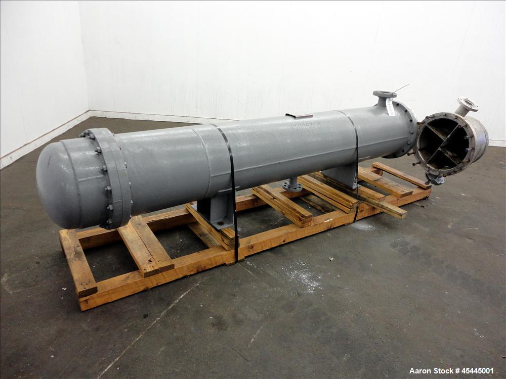 Used Ludell Manufacturing 6 Pass Shell & Tube Heat Exchanger, Approximately 264 Square Feet, Model 18-108-6, Horizontal. Carbon steel shell rated 200 psi at 400 degrees F, (150) 3/4" diameter x 9' lo...