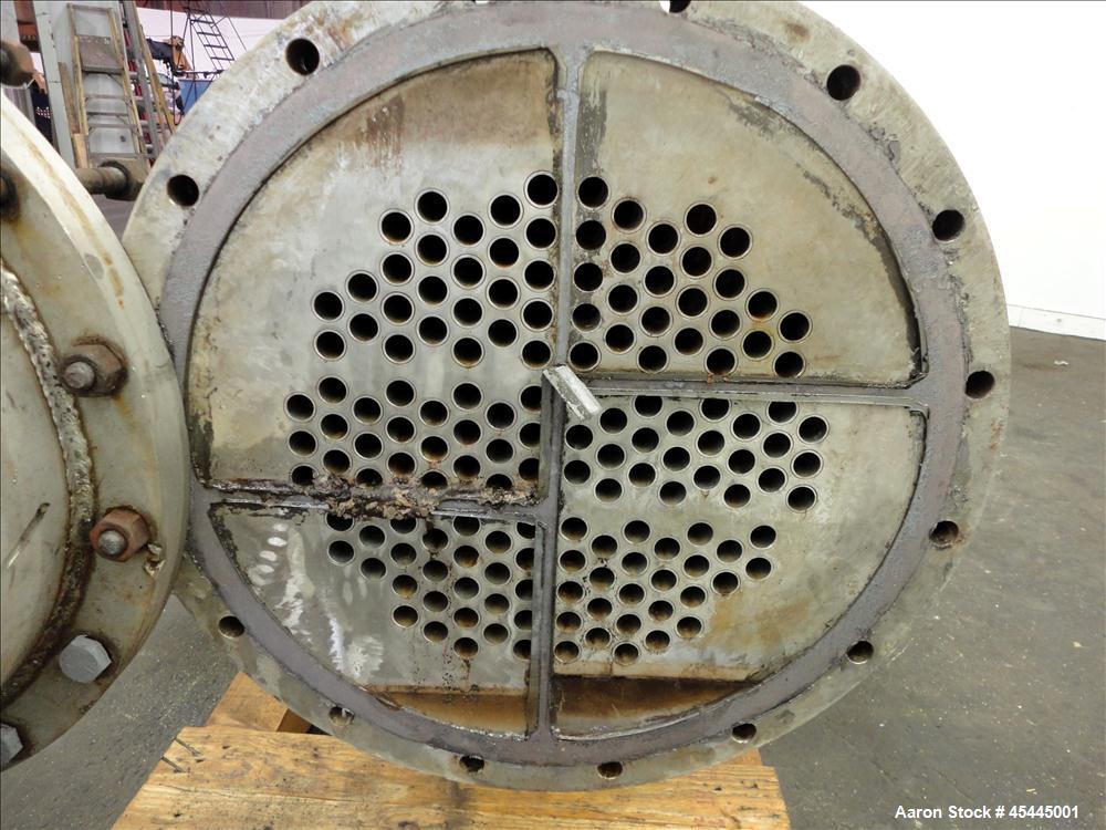 Used Ludell Manufacturing 6 Pass Shell & Tube Heat Exchanger, Approximately 264 Square Feet, Model 18-108-6, Horizontal. Carbon steel shell rated 200 psi at 400 degrees F, (150) 3/4" diameter x 9' lo...