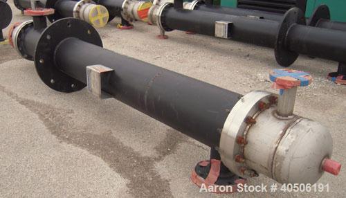 Unused- Mueller Single Pass Shell and Tube Heat Exchanger, 119 square feet, vertical. Tema Type BEM, Tema Size 10-96, Tema Class C. Carbon steel shell rated 150 psi at 600 deg F and -20 deg F at 150 ...